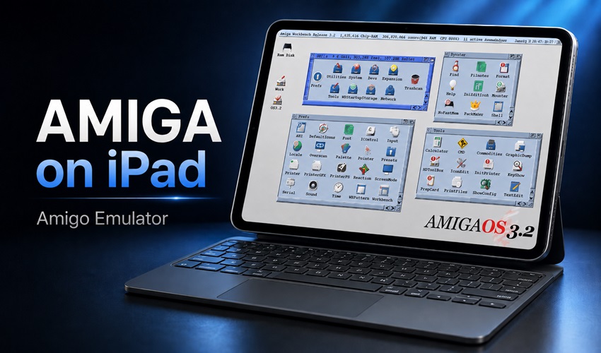AmigamagazineGA's tweet photo. Amiga emulation just got serious on iPad. Amigo brings WinUAE power, AmigaOS, WHDLoad, RTG graphics and flexible hardware setups to Apple’s tablet. Here’s what it can do, what you need, and why it stands out. #Amiga #iPad #RetroGaming https://t.co/6NZZC4gI9Y https://t.co/s3cYwkvANH