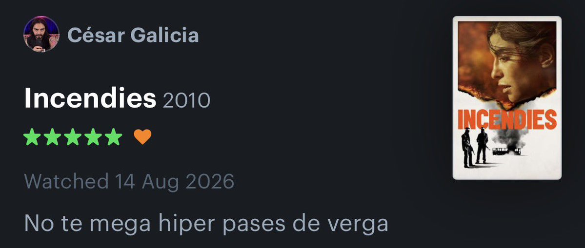 cesargalicia_'s tweet photo. ayer vi por primera vez “incendies” de dennis villeneuve y todo el día me quede así: https://t.co/0XGU35B7zb