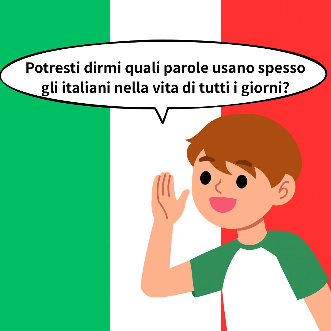 KENTACOOKUSJFAN's tweet photo. Potresti dirmi quali parole usano spesso gli italiani nella vita di tutti i giorni?

#itália 
#linguaitaliana 
#mododidire 
#parlandoconlagente https://t.co/5MzsMCkLf5
