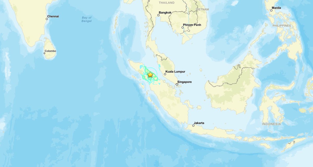 mercenarygeo's tweet photo. M6.9 #earthquake 15 km NNW of Pematangsiantar, Indonesia https://t.co/h3qBHmPDev https://t.co/gq6oxkmRUw