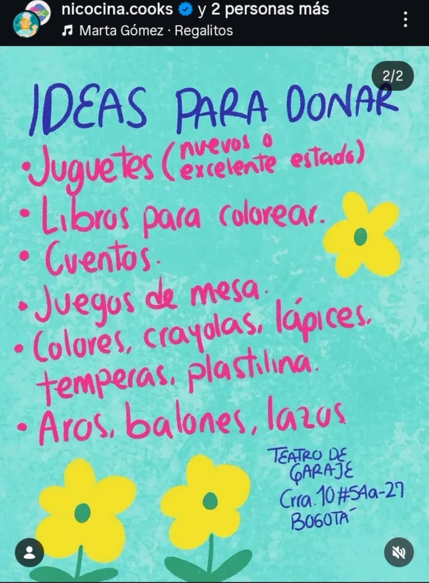 ArmyndreA's tweet photo. Chicxs, encontré una donatón para la infancia que se está realizando porque después de todo los niños que han sido damnificados también merecen recibir algo de alegría y necesidades básicas.

Han salido envíos a Chocó y Risaralda.

Pueden donar desde Juguetes, libros para colorear, cuentos, juegos de mesa, colores, balones, fichas de armar, etc (todo en buen estado o nuevo). También pueden llevar: pañales, baberos, teteros y comida de bebé/niño claramente de larga duración.

El lugar de acopio es: Teatro Garaje (Carrera 10 # 54A - 27 Bogotá)

🔗https://t.co/xOUVQQnUe4