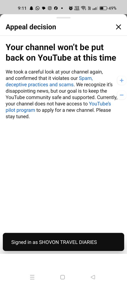 MahtabShovon's tweet photo. @YouTubeCreators The channel was misunderstood or unintentionally violated YouTube's policies; I sincerely apologize. I am committed to following all YouTube Community Guidelines and policies in the future. 
https://t.co/0Dkp0fqAIo https://t.co/aGhFl33dRr