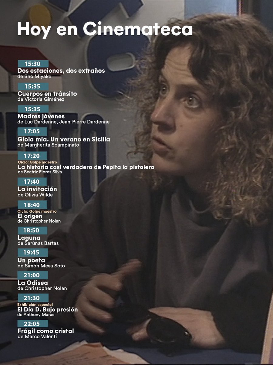 CinematecaURU's tweet photo. 📽️ Programación de hoy sábado 15 de agosto.    

🎟️ https://t.co/MOSSUf3tif https://t.co/WcybrW3pnD