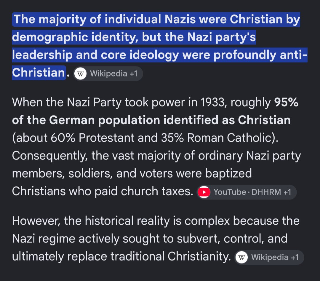 antekka1's tweet photo. @Jerkstore723 @Partisangirl Nazis were not Christian. Hitler certainly wasn't. They used Christian rhetoric early on to appeal to people but they were more interested in the occult and intended to replace churches in Germany. https://t.co/CBNC3JlA9J