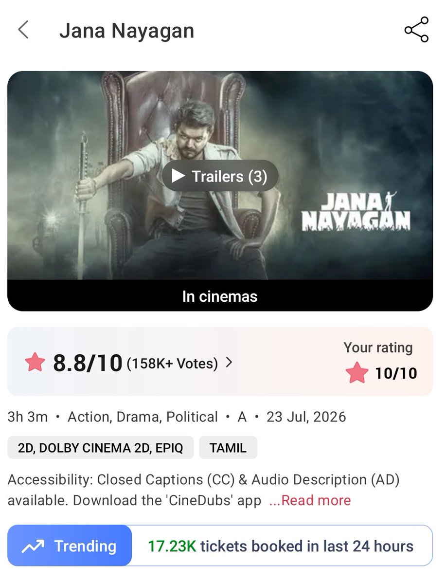 SanthoshNanban's tweet photo. #Jananayagan 🔥🙏🙏🙏🙏

Demon dhan ya nee. https://t.co/MtawMemk75