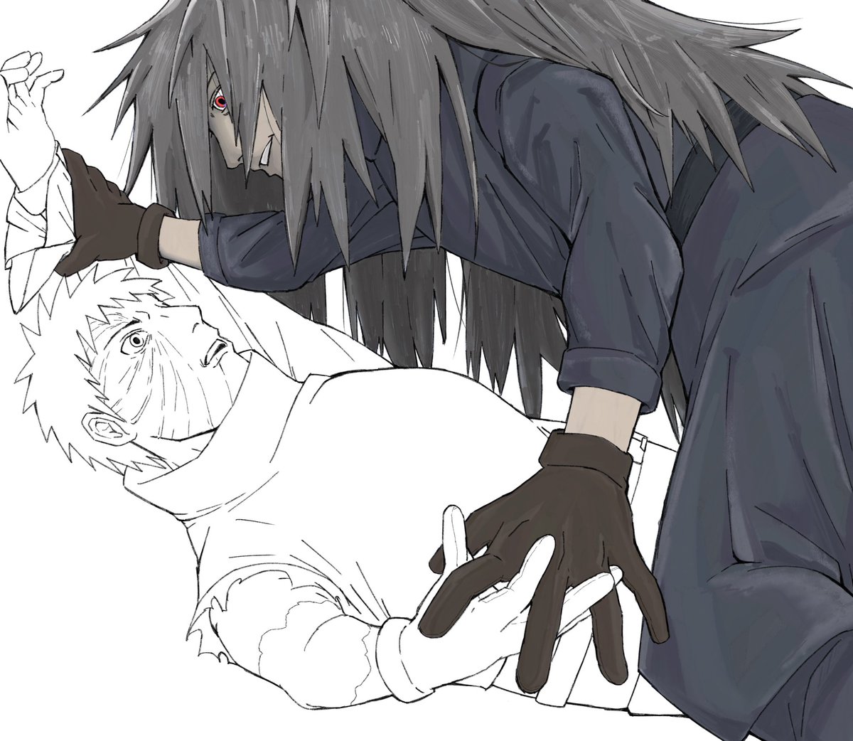 tmhr0025's tweet photo. 線画終わって今mdr塗り終わったところ
なんかまだ自分の塗り方に慣れてないので迷走中… https://t.co/uWgpW4L8b0
