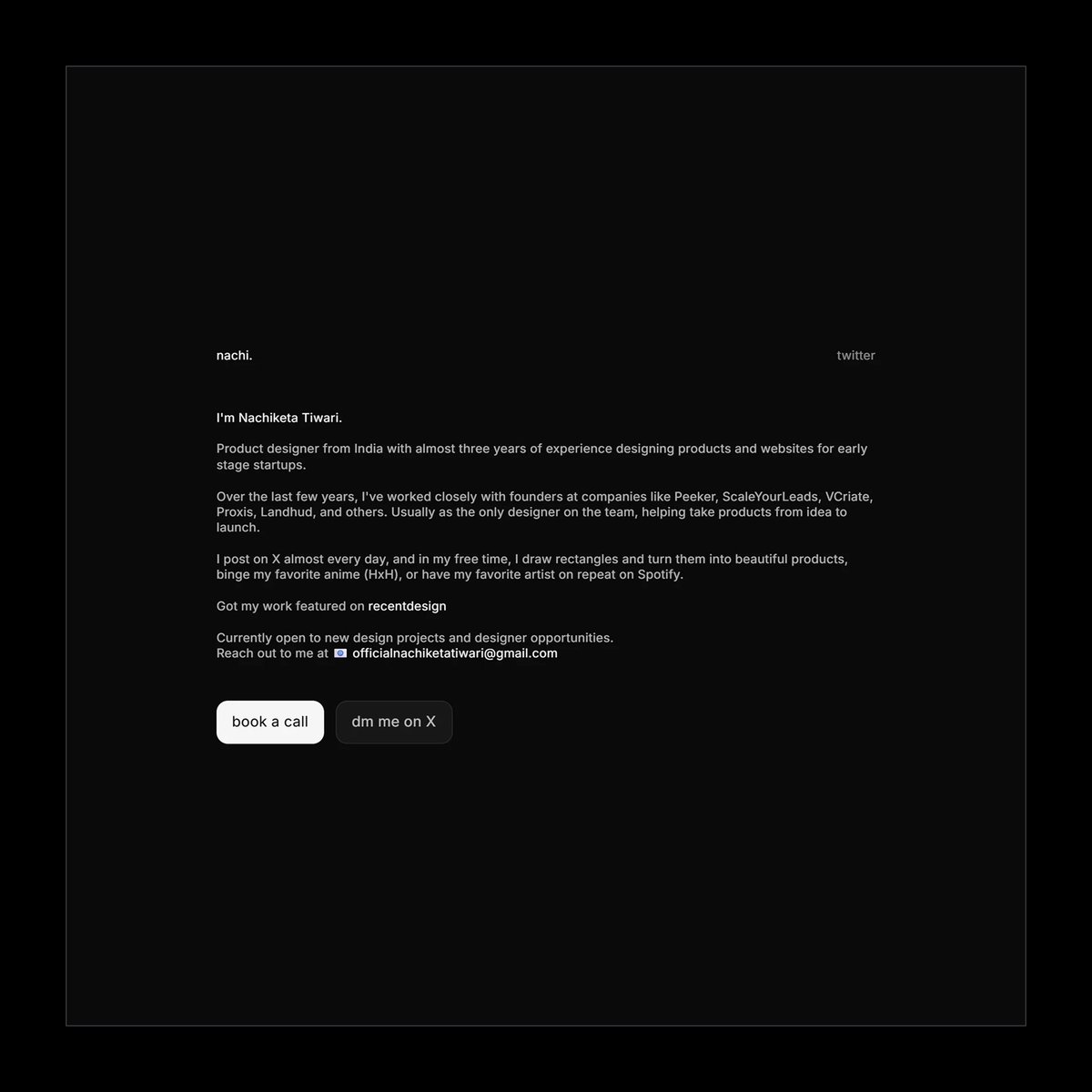 remvze's tweet photo. New minimal websites on https://t.co/4c7SwuFKfr:

01 • https://t.co/EPJAmjaTeF by @nachidesigner
02 • https://t.co/784hwuOEYB by @urstruelysv
03 • https://t.co/A8NBJOqt9l by @vanjek
04 • https://t.co/You7GWX1tO by @nilseller https://t.co/3XDo6cjcac