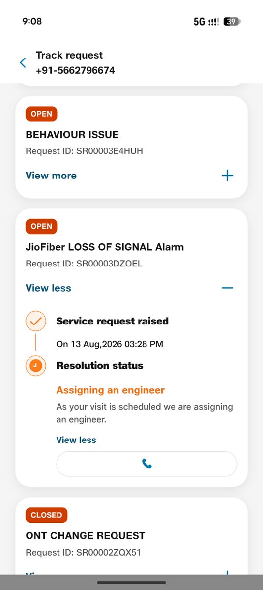 SinghlaPawan's tweet photo. @JioCare Still not resolved, the engineer is not visiting, and no one is taking action against them. I am not able to call them to reschedule; no option is available here. Please refund my amount.

@jio_fiber #jioscam #jiofraud #customersupport #jio #scam https://t.co/NCwSRS4SGA
