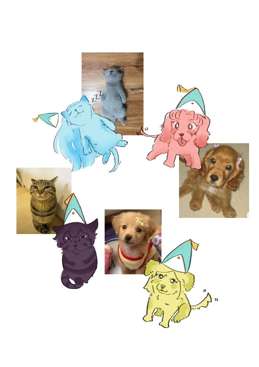 qifreyue's tweet photo. the qiflings as little pups n kitties https://t.co/GkcqWMDNCC
