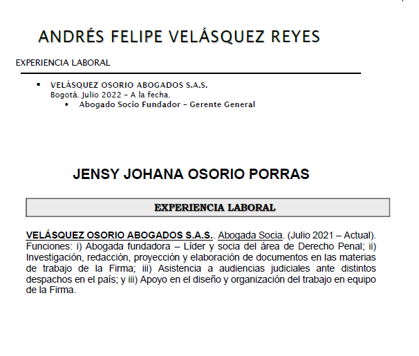 JuanPoe's tweet photo. Andrés Felipe Velásquez y su esposa Jensy Osorio son socios de Velásquez Osorio Abogados. Esta empresa se constituyó en 2021. Ambos han aparecido como representantes de esta empresa y son quienes la manejan. Andrés Felipe es el Director/DIAN de ADLE desde el 11/08/2026. Sigue👇 https://t.co/vyLAgkcMQy