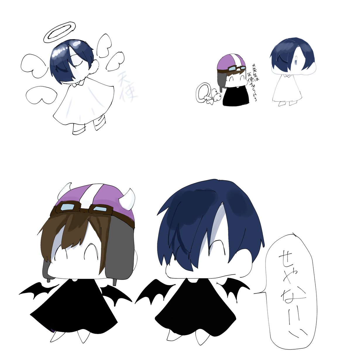 chitose_0930's tweet photo. 天使な大先生描きたかったんですよ https://t.co/dsXP0oyYUM