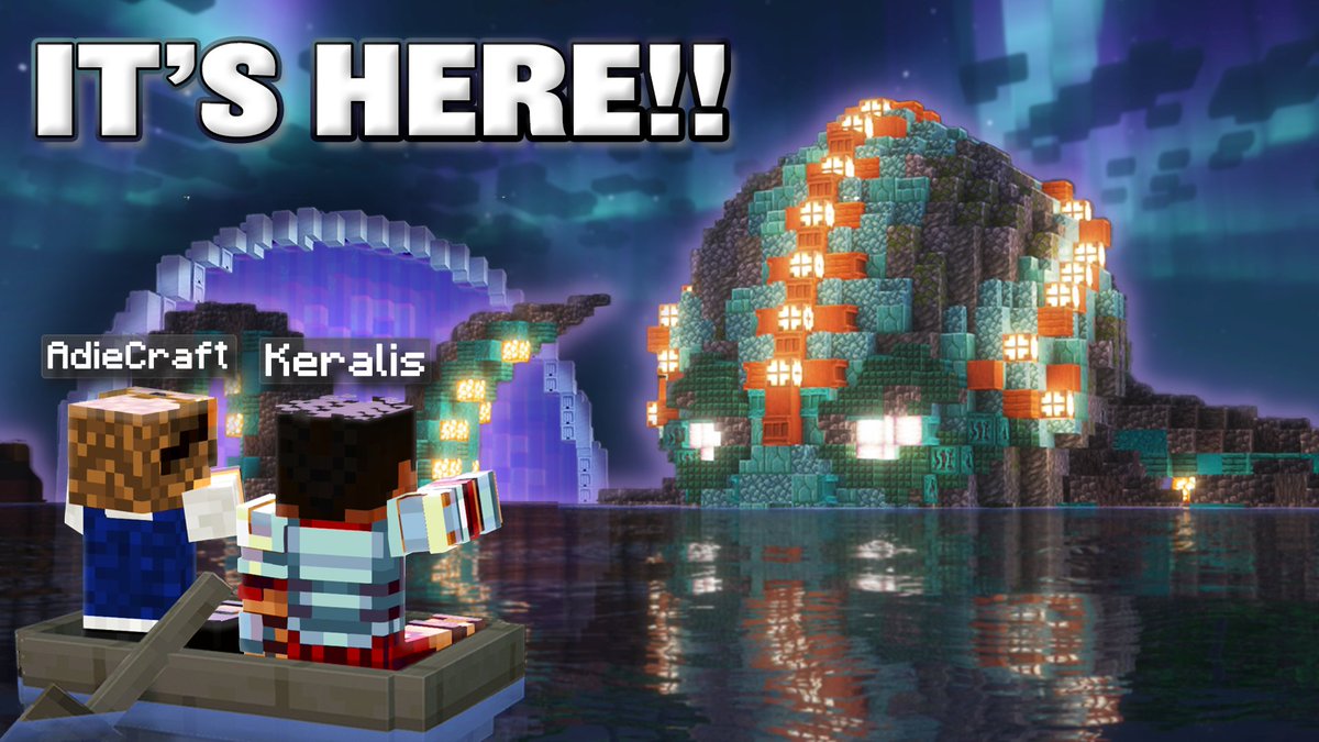AdieCraft's tweet photo. Hey Folks, 

Brand new Episode from the Steampunk world, and today i'm joined by @WorldofKeralis after I made a huge mistake.... 

Watch it here: https://t.co/7juZtu881C

Thanks also to @AvoMinecraft (IYKYK)

#minecraft #Steampunk #Kraken https://t.co/q4GtGiaGOL