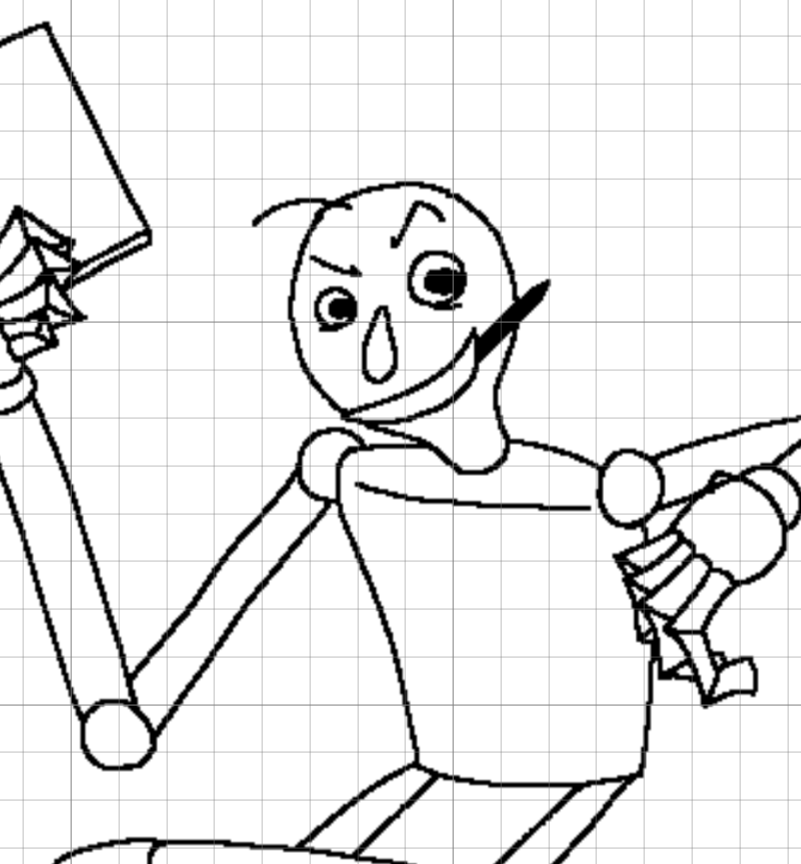 Samillion106's tweet photo. Wip of something stupid.

#baldisbasics https://t.co/58u28OGWxQ