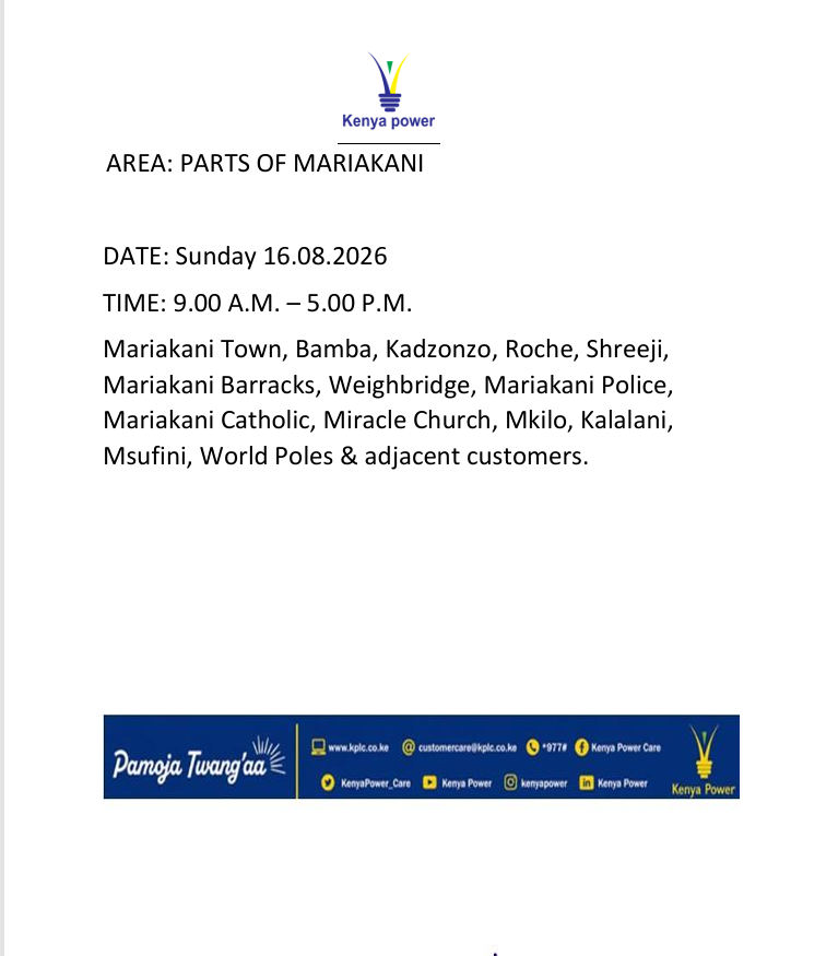 KenyaPower_Care's tweet photo. Good evening,
Please find areas affected by planned power interruption dated tomorrow.
Regards. ^MB https://t.co/xngUyLCjWH