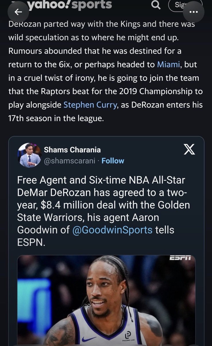 Kawhifor3's tweet photo. Ain’t no way, Yahoo Sports might have to hang it up in the rafters after this https://t.co/OGDduAYO4d