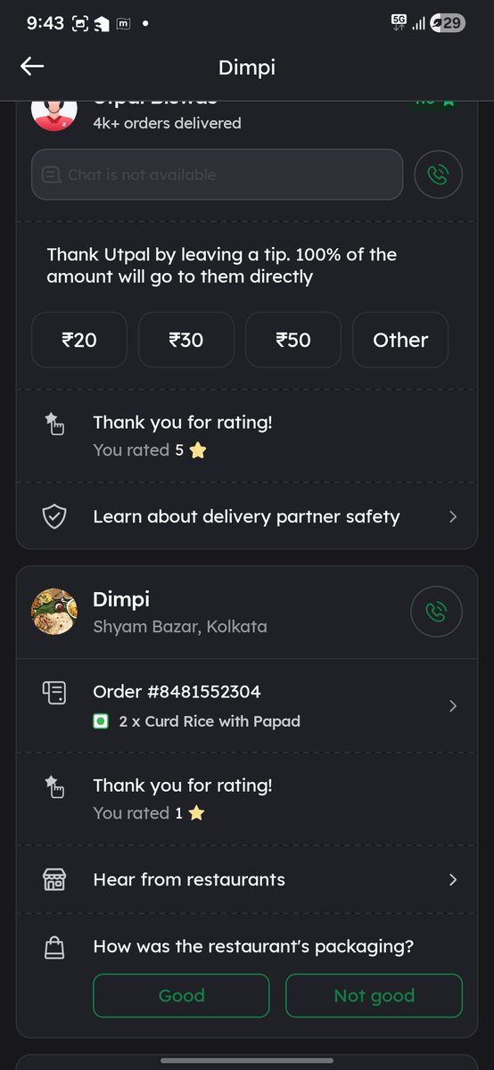 caraviagarwall's tweet photo. @zomato @zomatocare Extremely disappointing experience. I received poor-quality curd rice that was served hot, making it completely unacceptable. I raised a genuine complaint, but instead of resolving it, your support simply closed the conversation. https://t.co/83qj8HyXbp