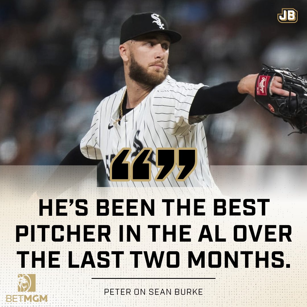 JustBB_Media's tweet photo. AL pitchers with 60+ IP and an ERA below 1.80 since June 15th:

Sean Burke • 62.0 IP | 1.60 ERA

End of list. https://t.co/fXRIO8rd4T