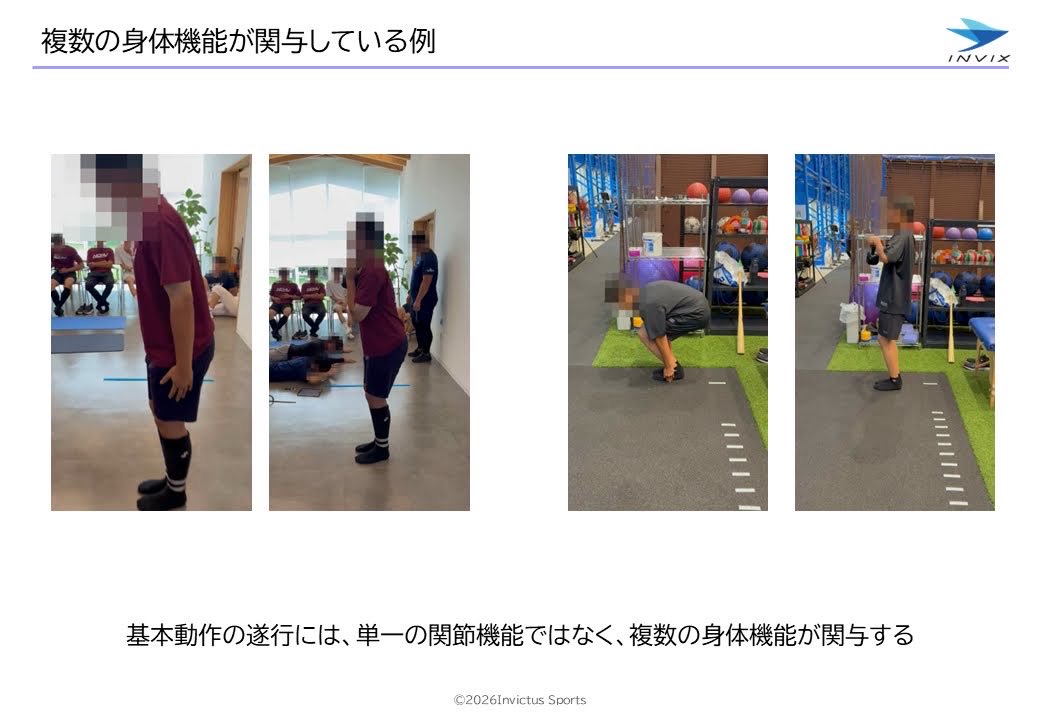 pt_tatsuya_kita's tweet photo. 【当日スライド公開】
Movementの領域では基本動作を獲得していくことが目標となります。

一方でSkillへ直接的に繋げようとし過ぎたり、逆に単関節機能に着目し過ぎたりすると目標へ辿りつけなかったりします。

今の立場でどのような考え方でやっているか紹介します。
@Spo_Lab @Hffy23 https://t.co/qvIrUgLepr