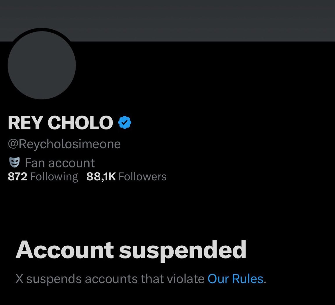 reycholo1903's tweet photo. Tras años dedicándole tiempo cada día a esta cuenta, X me ha suspendido el perfil de REY CHOLO.

Duele ver desaparecer de golpe todo lo construido durante tanto tiempo.

Ojalá esto llegue a los que me seguíais antes. Nos volveremos a encontrar por aquí. ❤️🤍 https://t.co/RXzGEgN9U4