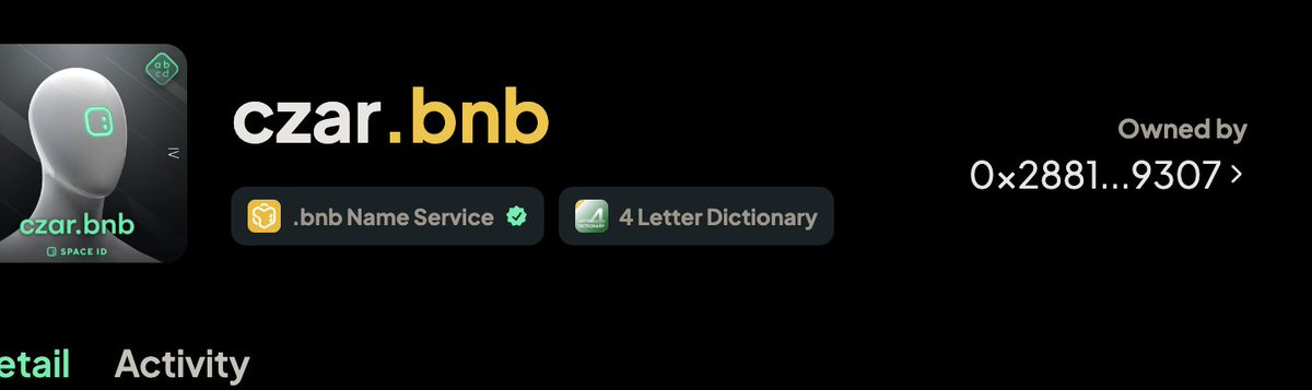 0xYepIGotIt's tweet photo. CZ REGISTERED CZAR.BNB 

https://t.co/xTPDaU52c6

https://t.co/ZEM1iIvOOj

IT IS HIS ADDRESS

he is calling himself the czar https://t.co/zw7fV57KmK