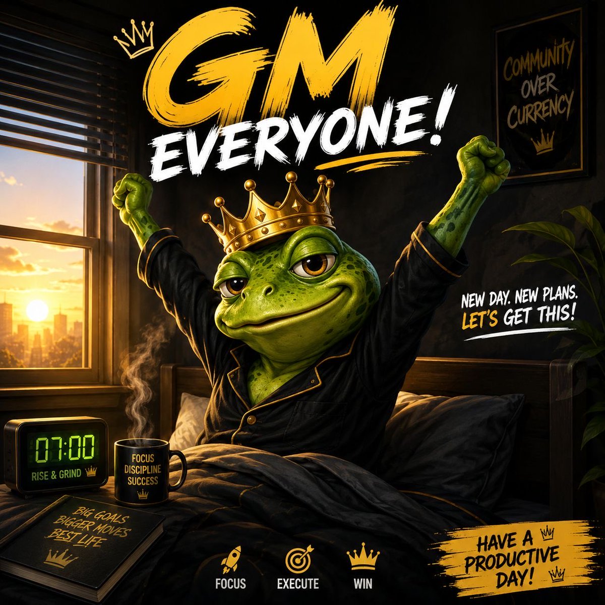 KingRibbit21's tweet photo. GM 👑🐸

A new day, a new opportunity to make moves.

Wake up. Lock in. Stay focused.
The crown doesn’t wait. 👑

GM to everyone building, grinding, and believing.

Have a productive day 💚 https://t.co/SGKgYczCtV