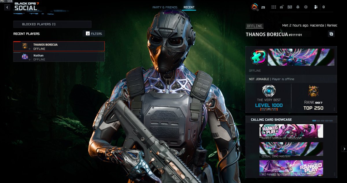 VexclawCOD's tweet photo. @CallofDutyCM @Parasite @

T250 cheater on PC, please ban #TeamRICOCHET

Activision ID: THANOS BORICUA#5111101

Shoots people through walls, prefires &amp; aimbots. Also occasionally look through walls... How is he not banned? https://t.co/gimk6FxDlW