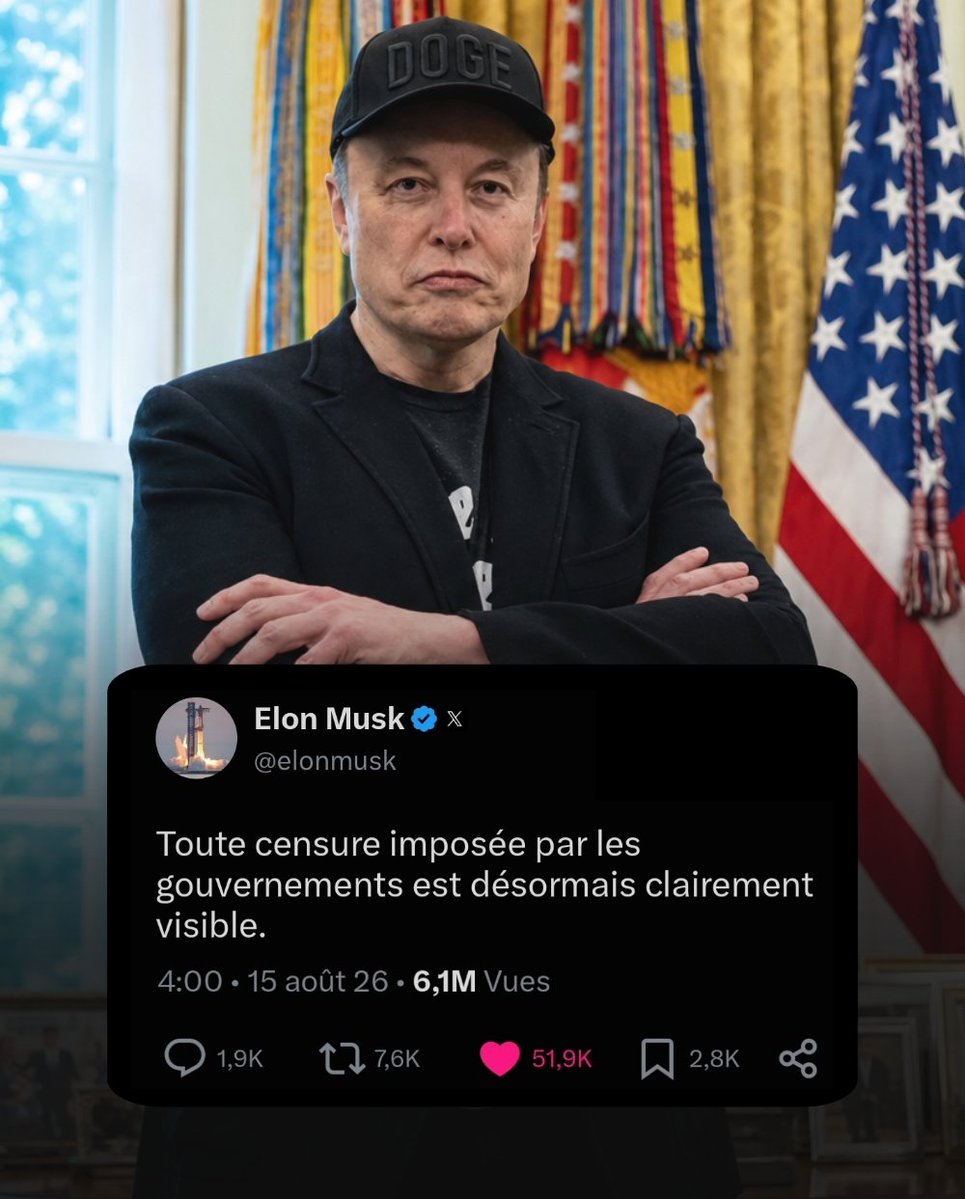 LeContempIateur's tweet photo. 🚨 IMPORTANT - Elon Musk déclare que toutes les demandes de censure gouvernementale sont désormais publiquement visibles dans l'algorithme open-source de X.

Voilà qui devrait remettre les pendules à l'heure et toutes les églises aux milieu des villages. 😎 https://t.co/GBiZFnEviI
