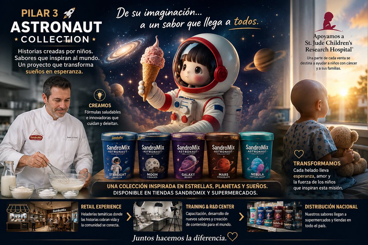 sandropiccionic's tweet photo. Every flavor tells a story. Every story can inspire hope. 🚀🍦
The Astronaut Collection by SandroMix.
#FrozenDesserts #SandroMix #Hope https://t.co/x0Dhljp3Mt