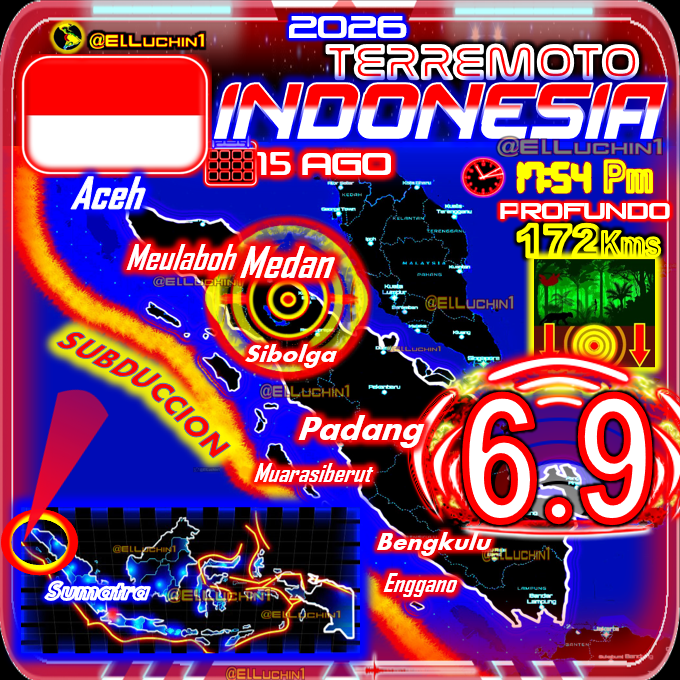 elluchin1's tweet photo. 🇮🇩Alerta⚠️🛐 
#Terremoto➡🔴6.9⚡ INTRAPLACA USGS
Medan al Sur en Simalungun Sumatra Indonesia 🇮🇩
#Sismo PROFUNDO🔰 172 kms
#Temblor https://t.co/3poxvYqsvB