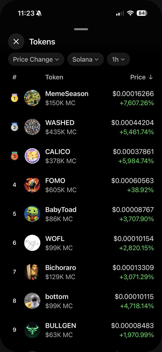 xcalebonsolana's tweet photo. $MemeSeason trending #1 on Phantom 👻 https://t.co/qLQFBBjsOl