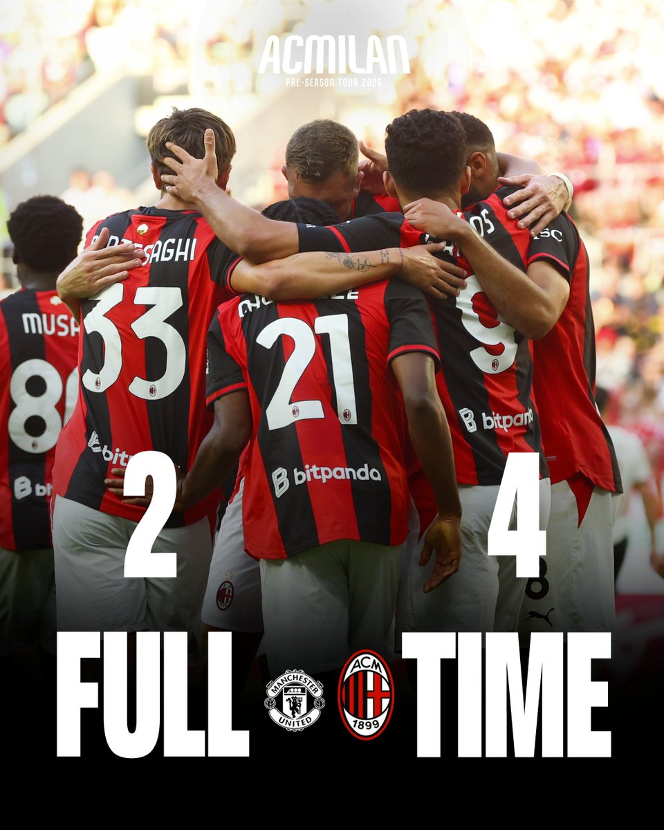 acmilan's tweet photo. A fine second-half turnaround to end pre-season 👏 https://t.co/4H8adkcvmS