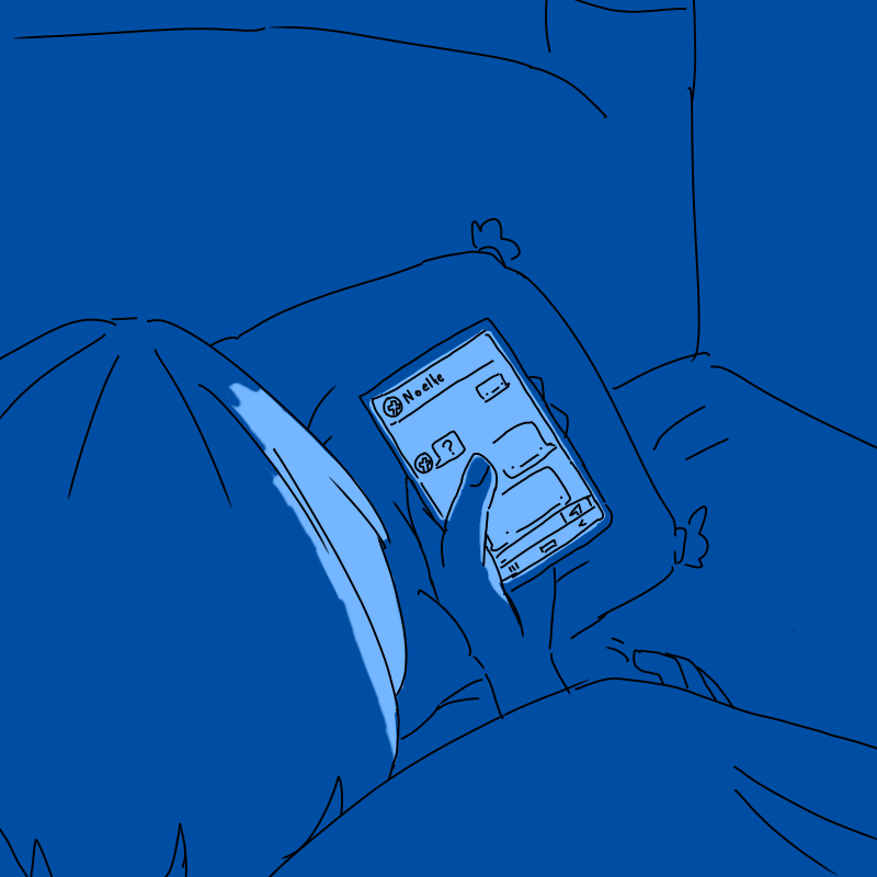 QHqJYPmhNXn765b's tweet photo. #deltarune #kriselle

* ...goodnight, Kris.
* ...goodnight, Noelle. https://t.co/daIyUEJBK0