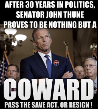 lilyavsq's tweet photo. I AGREE. JOHN THUNE SHOULD RESIGN NOW https://t.co/kaTIJWU0TD