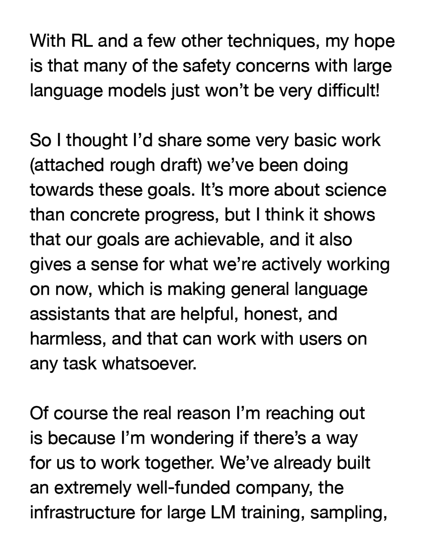 TechEmails's tweet photo. Anthropic cofounder emails Noam Shazeer

November 21, 2021 https://t.co/NeR1gwyEHL