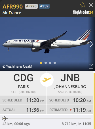 bak840's tweet photo. Je fais la course avec le vrai AF990
Au 1er qui arrivera à Johannesburg https://t.co/cCqQC7zVgn