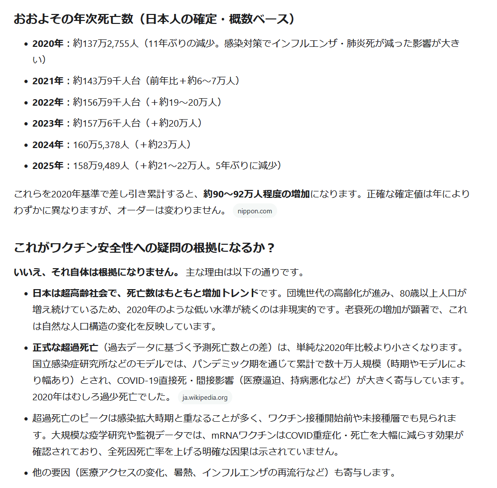 stocksosesanb's tweet photo. @saikyoukawauso １５０万増えたなる値も全然違うし、自然増加分を除いた値をワクチンの被害のように話しているのもデタラメだし、なんか全部でたらめっすよ。では。 https://t.co/13zTc8vAqp