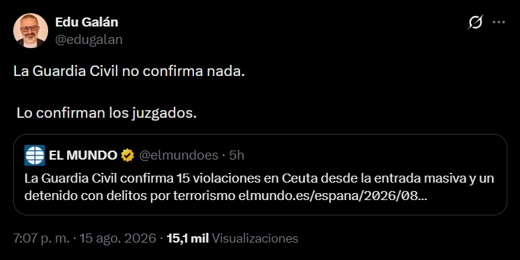 ElyonMan's tweet photo. Rojos poniendo en duda las violaciones y en consecuencia a las mujeres (en algunos casos niñas) violadas en Ceuta.

Hay tanto que decir que no cabría en un tuit.
Se podría resumir en que se la sudan las mujeres si por cualquier cosa los hechos no apuntalan su relato ideológico. https://t.co/TwNQV3E6Nw