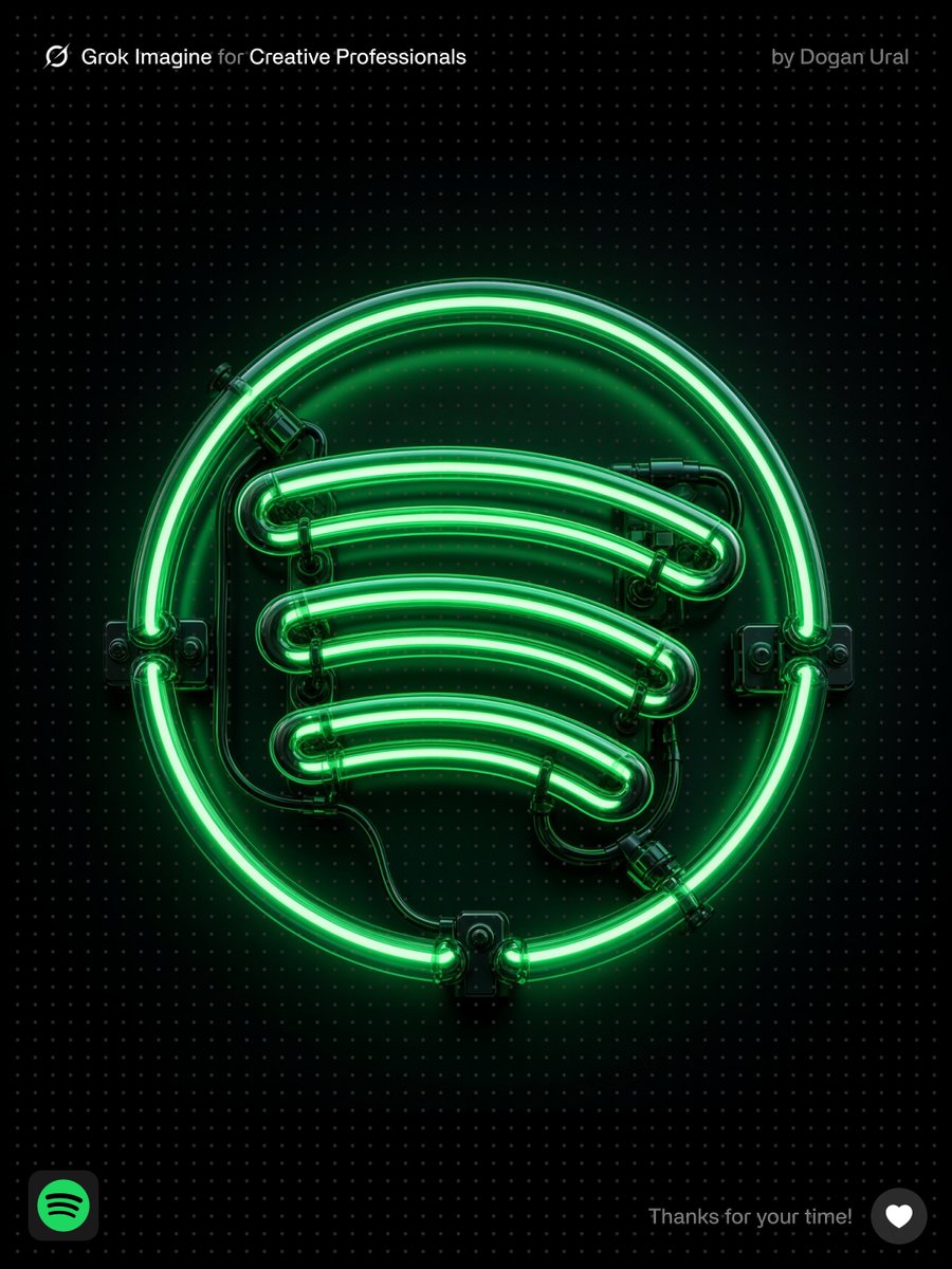 doganuraldesign's tweet photo. 3D Neon Logo Signs with Imagine 2.0

Upload your logo and use this prompt:

Transform the uploaded logo into a highly stylized premium 3D neon sign. Keep the logo immediately recognizable through its core silhouette and iconic structure, but dramatically transform it into a physical illuminated signage object. The logo itself is constructed from thick glowing neon tubes following the logo geometry, with substantial dimensional depth, carefully bent tubing, rounded joints, realistic tube thickness and professional sign construction. The original flat logo should completely disappear as a flat graphic and become a real physical neon installation while remaining clearly recognizable as the original logo. Intense colored light emitted from inside the tubes, realistic neon glow, bright cores, soft atmospheric bloom, subtle reflections and luminous spill around the geometry. Dark professional sign-making details, small mounting elements and realistic electrical construction. Preserve the original logo colors through the neon illumination. Striking, cinematic, iconic and premium. Dramatic studio lighting, controlled highlights, subtle ambient occlusion, centered composition, isolated single logo, solid pure black background, premium commercial signage aesthetic, ultra high resolution.