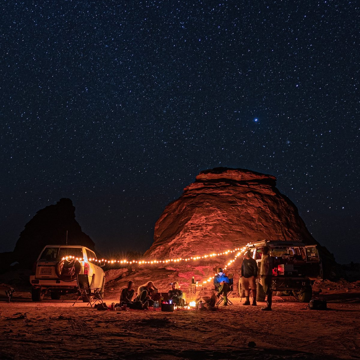 ExperienceAlUla's tweet photo. Adventure is better when shared π€
Gather your friends and experience an unforgettable night beneath the stars at Gharameel π«
#ExperienceAlUla https://t.co/K0fC2Wkoyz