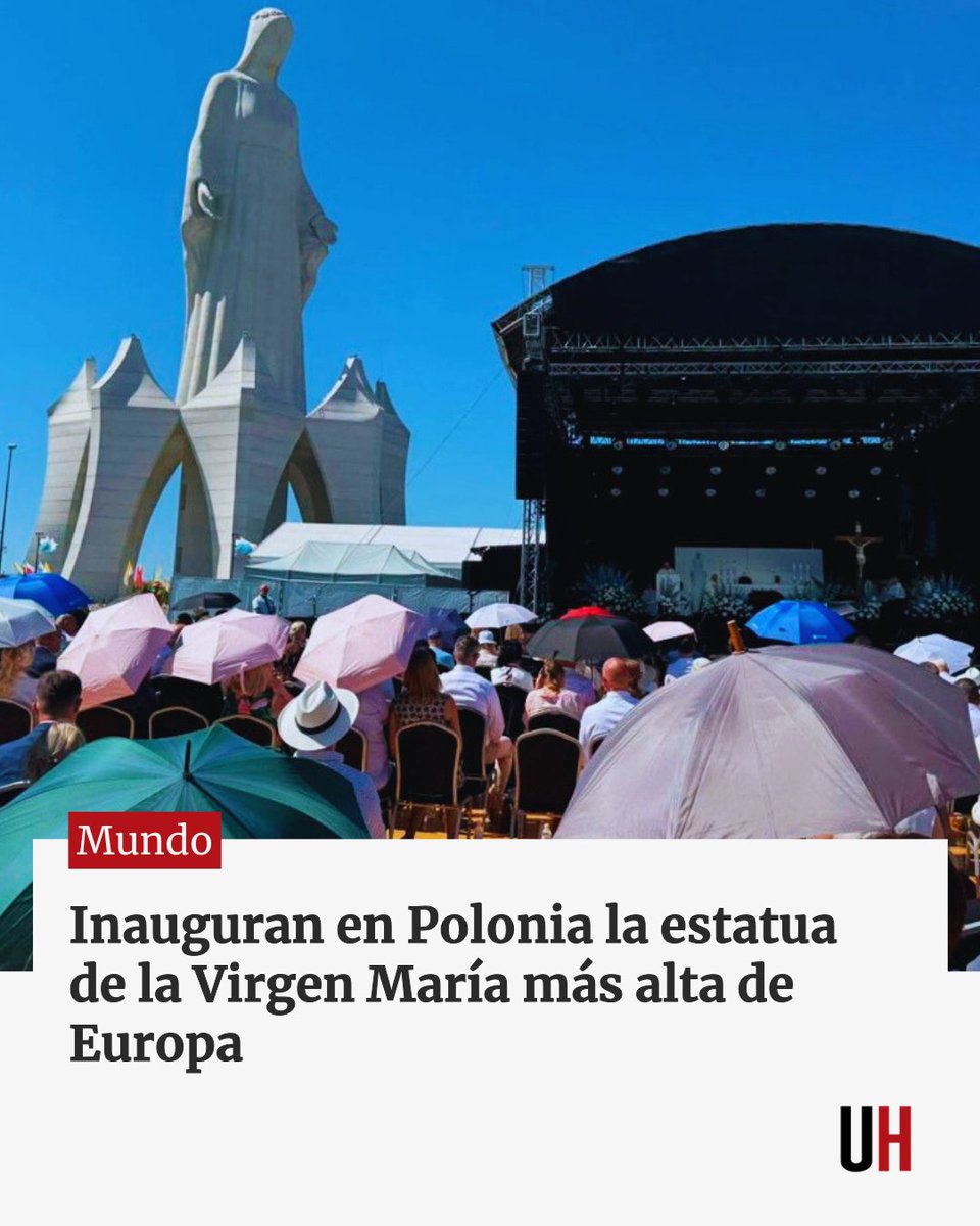 UltimaHoracom's tweet photo. Este sábado se inauguró en Polonia la figura de la Virgen María más grande de toda Europa, una estatua de 55,6 metros de altura que ha sido financiada por el magnate Roman Karkosik y que supera al Cristo Redentor de Río de Janeiro.

https://t.co/8LgZROoUnV https://t.co/CBY1LIKGeH