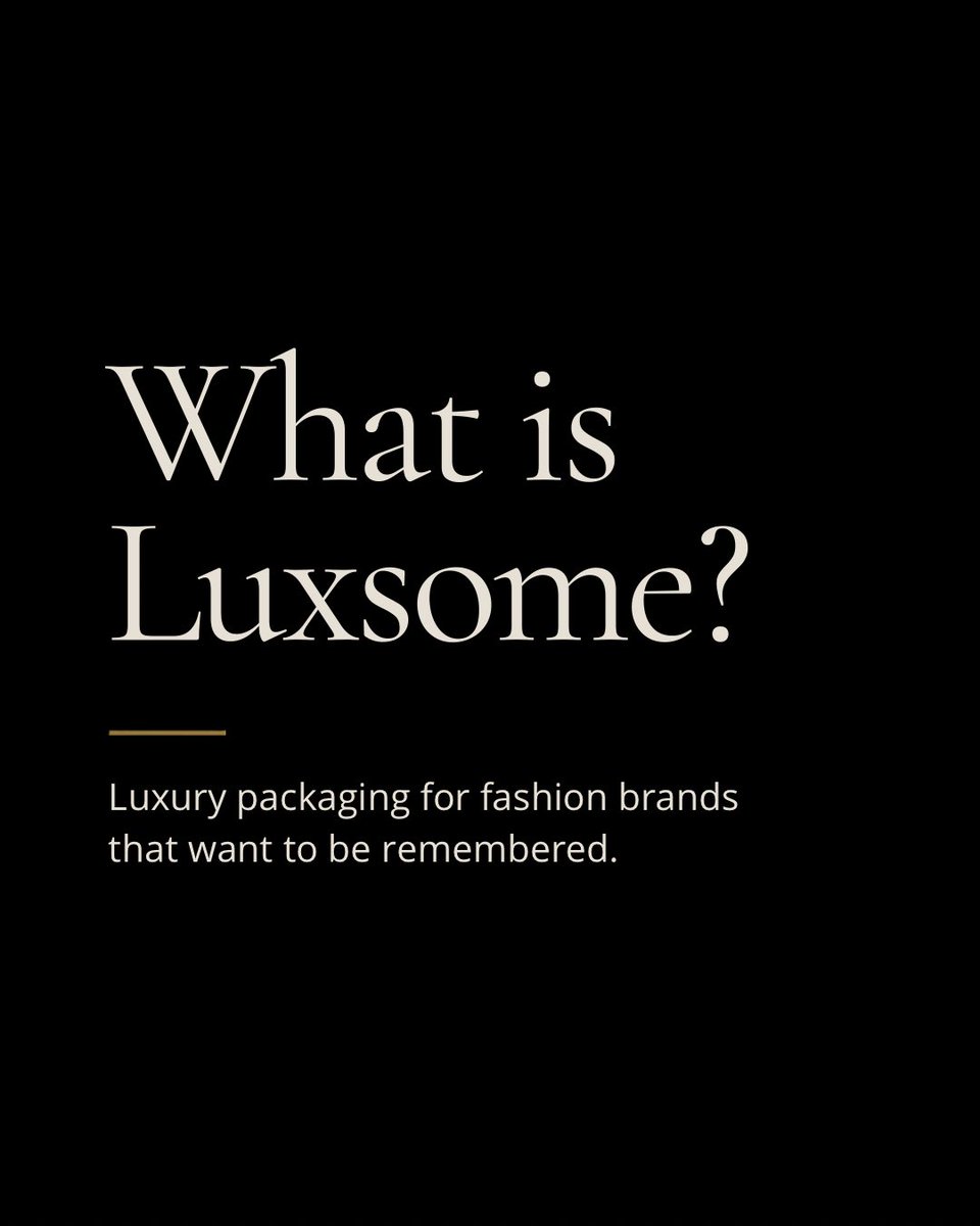 luxsomepackng's tweet photo. We create luxury packaging systems for fashion brands — from boxes and tissue to tags, cards, stickers and more.

Because packaging isn’t just a box. It’s your customer’s first physical experience with your brand.

Welcome to Luxsome. https://t.co/oePcpPmTw0