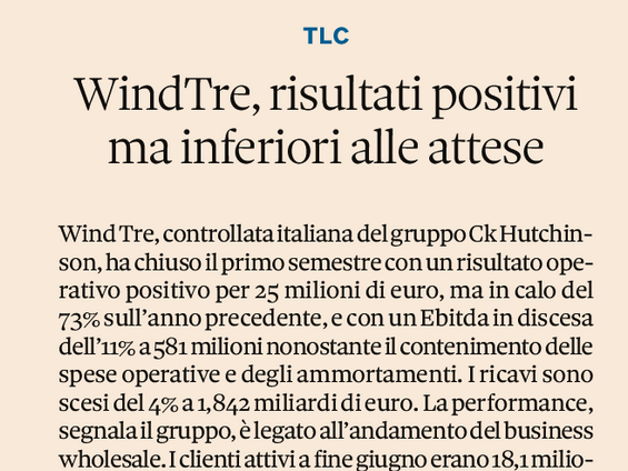 nicolaborsetto's tweet photo. Gli analisti confermano la necessità di un consolidamento con ILIAD.

@sole24ore 

#windtre #telecomunicazioni #business https://t.co/Wxf0XRJrxR
