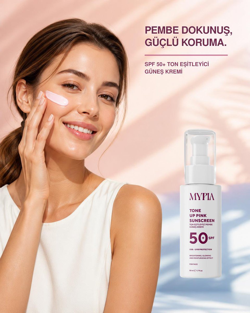 mypiacosmetics's tweet photo. Güneş koruması, her günün vazgeçilmezi. ☀️
MYPİA Tone Up Pink Sunscreen SPF50+
☀️ SPF50+ yüksek koruma
🛡️ UVA & UVB koruması
🌸 Pembe tone-up etkisi
✨ Aydınlık ve eşit görünüm
💧 Nemlendirici bakım
Koru. Eşitle. Işıltını göster.💗
https://t.co/mRd5o2lfj4
#mypia #güneşkremi https://t.co/3SBp2y6nZf