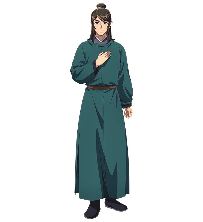 keiuzuki's tweet photo. officials putting Rikuson at the center of the character chart with this kind of innocent look as if he isn't going to ragebait Jinshi to the fullest this season 😭 https://t.co/s7XAcXy0LG