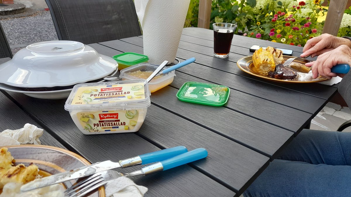 SwedishGamester's tweet photo. The #BBQ was really good if I do say so myself, and my dear #mom liked it too! 😃
I even baked an #applepie on the #grill! 😁 https://t.co/NkzDlV6swn