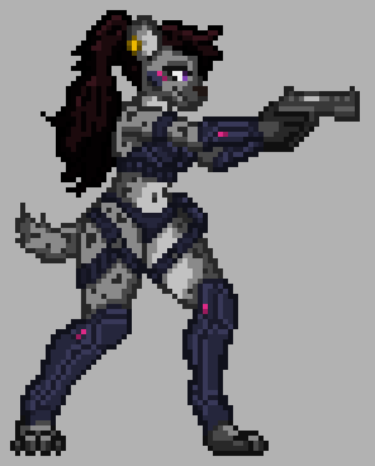RedOrchidGames's tweet photo. @Cybrid101 Definitely this small sprite I made of sasha for my game before I decided to go 3D because Pixel art animation is hella hard https://t.co/mzNtRPIVr8