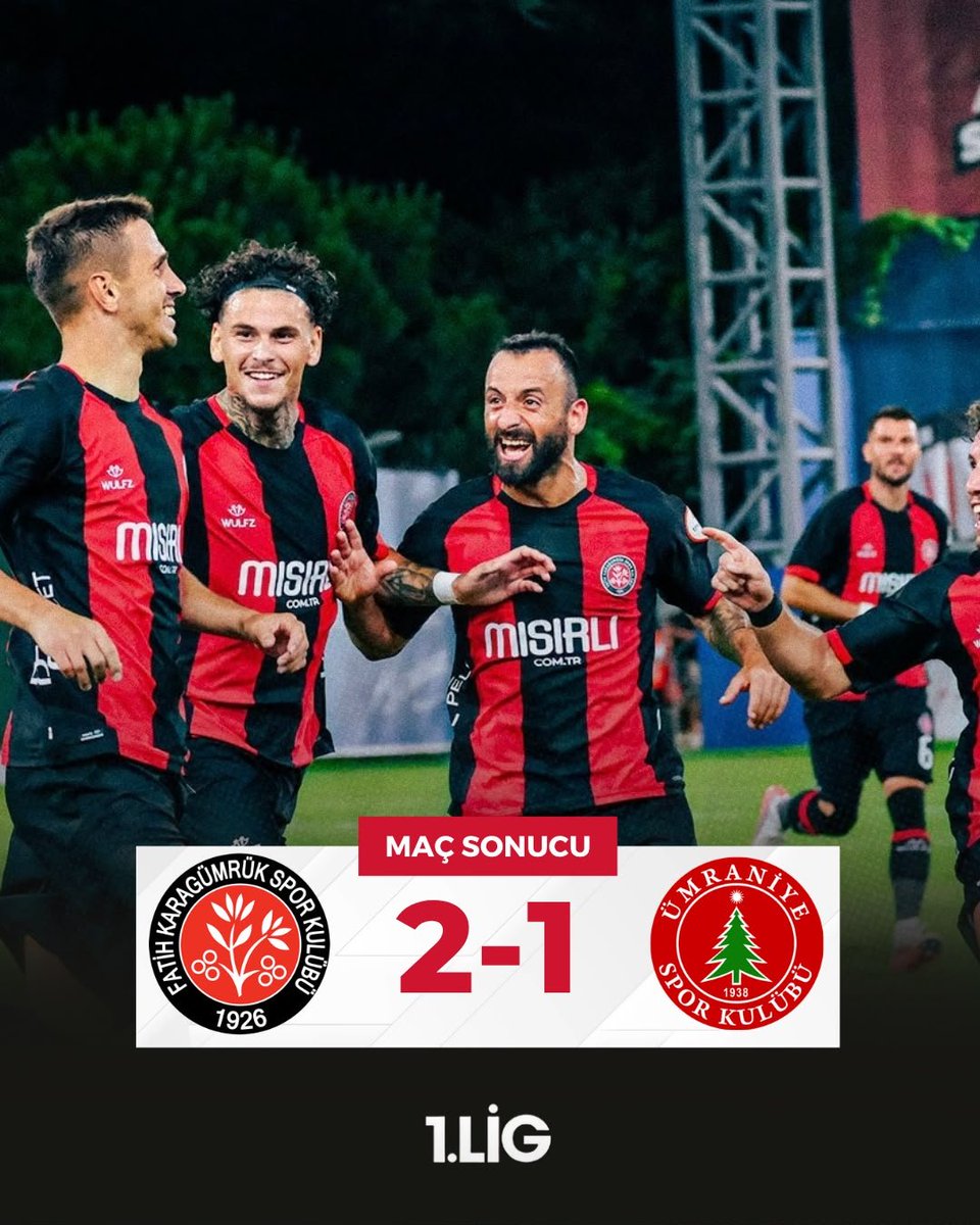 st1lig's tweet photo. Trendyol 1. Lig'in 2. haftasında Fatih Karagümrük, sahasında karşılaştığı Ümraniyespor'u 2-1 mağlup etti. 

⚽️ 60' A. Pesic
⚽️ 71' C. Soukou
⚽️ 76' A. Pesic https://t.co/FSncg6C60U