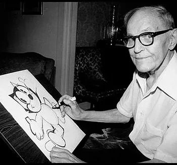 Cartoonhistory2's tweet photo. Happy 134th birthday to Otto Messmer. He co-created Felix the Cat. He is slightly dead. https://t.co/lfGNBmwuBw