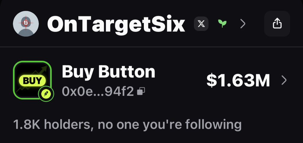 OnTargetSix's tweet photo. @MrTcooks Yo don’t forget about @TheBuyButtonRH $BUY https://t.co/uj6b4FqiiI