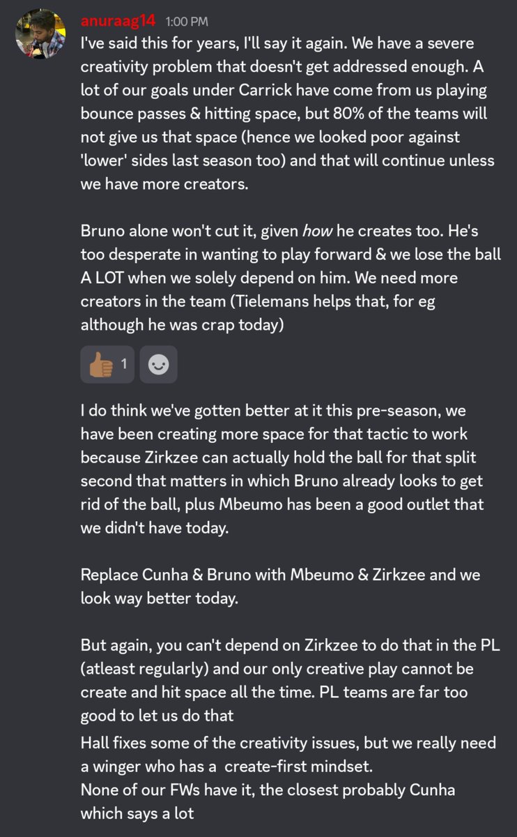 Anuraag027's tweet photo. Some thoughts on United: https://t.co/Ud9jXINvJ4